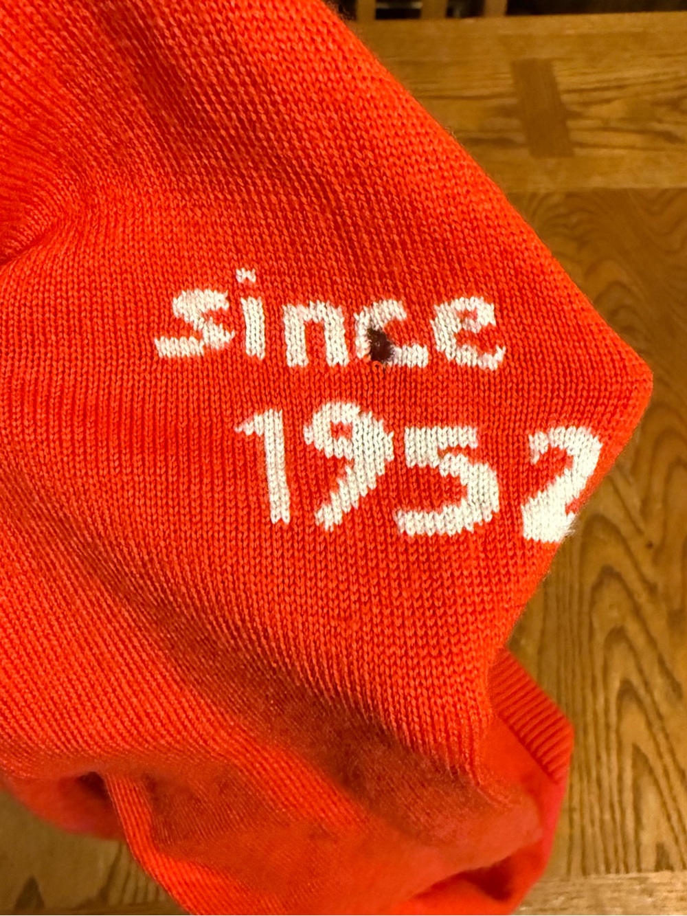 Bella Freud x Fred Perry “English Boy” Wool Sweater in Red Sz 4 *FLAWED* - Picture 12 of 15